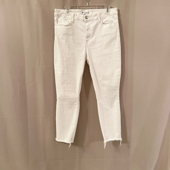 Frank & Eileen Sligo Skinny Jeans White Raw Hem Size 32 - Picture 3 of 16